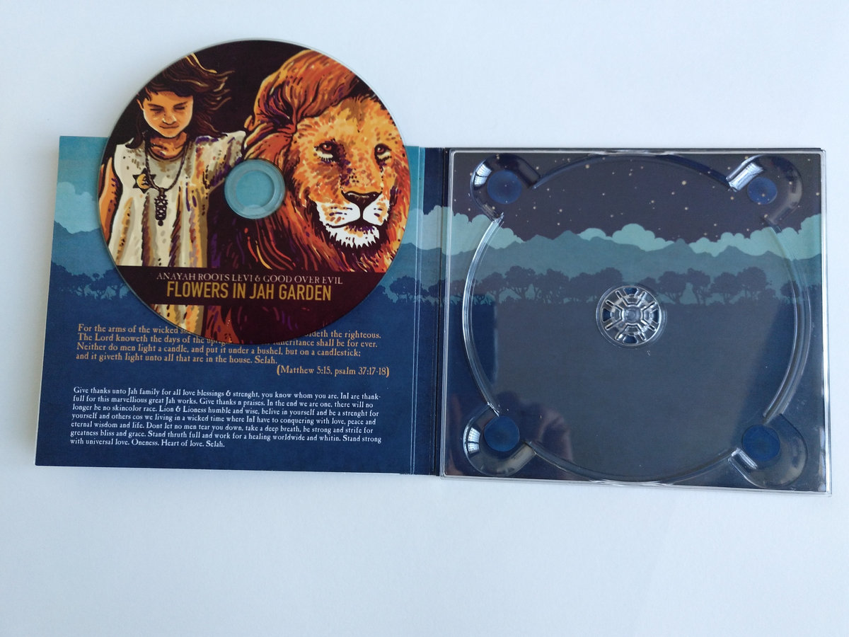 CD-utgåvan av Flowers in Jah Garden av Anayah Roots Levi